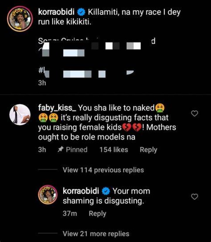 
Korra Obidi Replies A Lady Who Criticized Her For Her Outfit In A Dance Video 