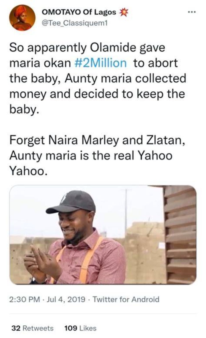 
Maria Okan speaks on alleged N2 million Olamide gave her to procure abortion 