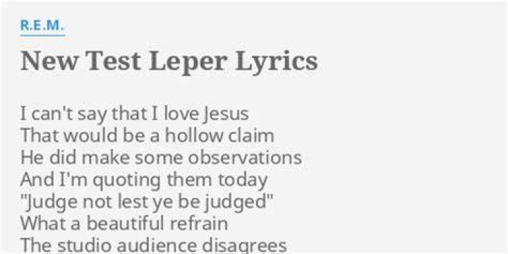 REM’s
New Test Leper Lyrics